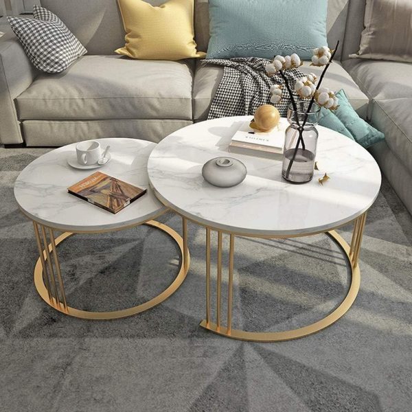 Nesting marble coffee table (2 pcs) - Image 4