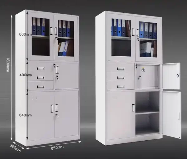 2-Door Metallic Office Filling Cabinet With Safe - Image 5