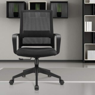 Electric Adjustable Table, Executive Desk, Fireproof Safe Box, Non-Reclining Office Seat, 1-Way Workstation