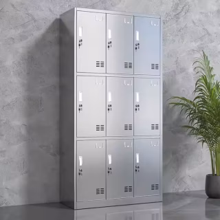 Reception Desk, Reclining CEO Seat, Electric Adjustable Table, Swivel Bar Stool, 15 Office Cabinet.