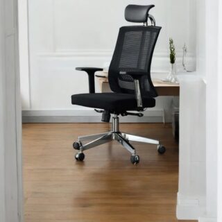 Electric Adjustable Table, Executive Desk, Fireproof Safe Box, Non-Reclining Office Seat, 1-Way Workstation