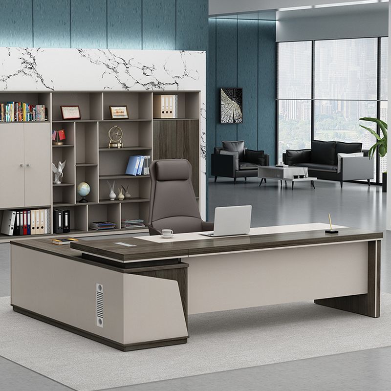 Electric Adjustable Table, Executive Desk, Fireproof Safe Box, Non-Reclining Office Seat, 1-Way Workstation