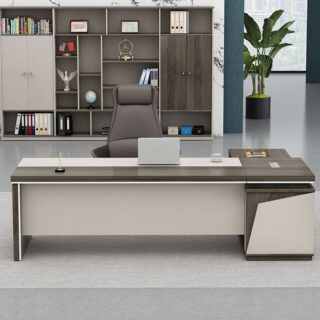Electric Adjustable Table, Executive Desk, Fireproof Safe Box, Non-Reclining Office Seat, 1-Way Workstation