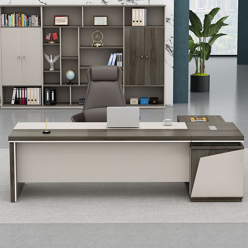 Electric Adjustable Table, Executive Desk, Fireproof Safe Box, Non-Reclining Office Seat, 1-Way Workstation