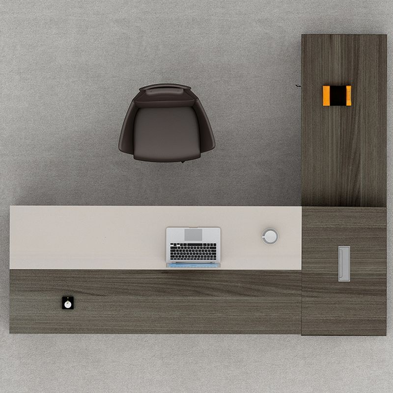 Electric Adjustable Table, Executive Desk, Fireproof Safe Box, Non-Reclining Office Seat, 1-Way Workstation