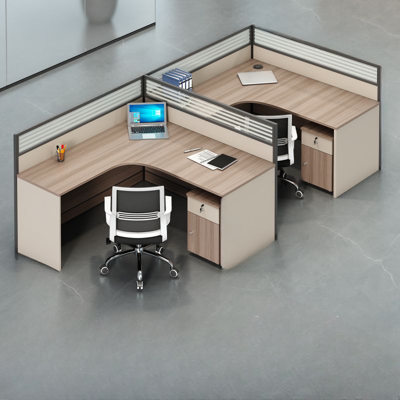 2 Way Curved Office Workstation – Climax Furniture