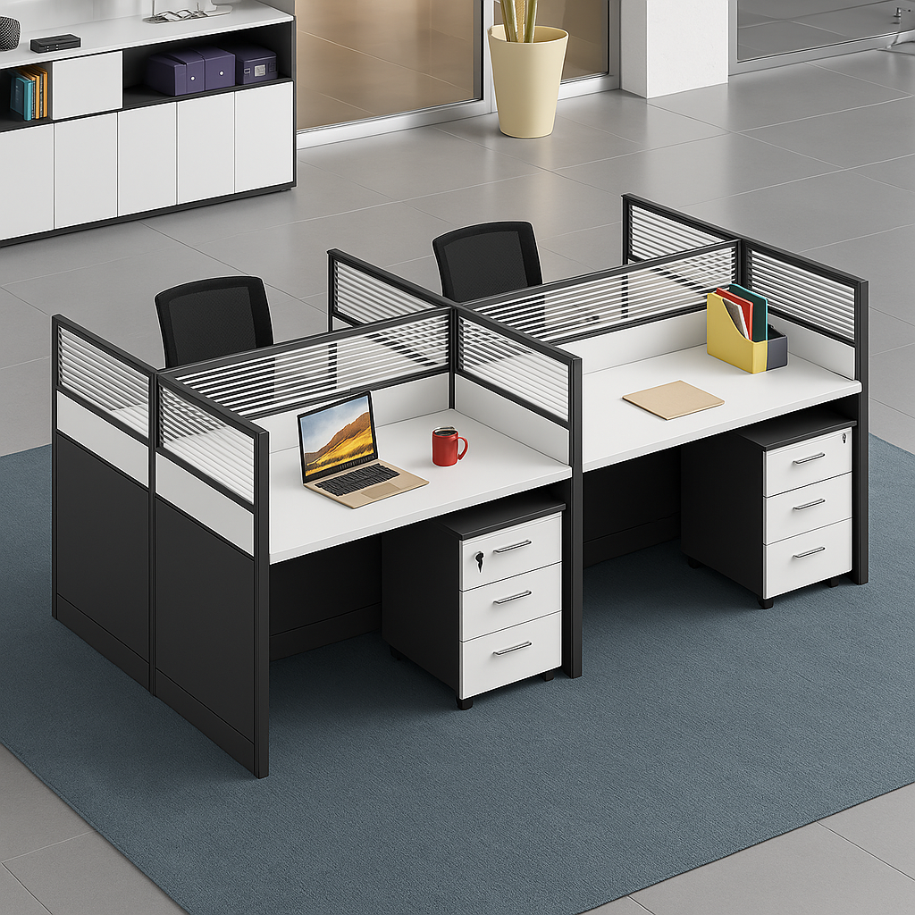 4 Way Modern Office Workstation – Climax Furniture