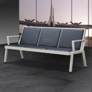 3 link waiting bench for office reception Kenya 3 seater steel waiting bench for hospital and office Durable reception waiting bench for high traffic areas Modern 3 link waiting area seating for corporate offices
