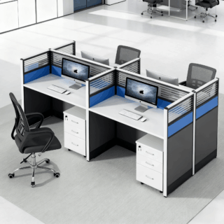 4 way office workstation Nairobi, 4 person office desk Kenya, shared office workstation Nairobi, collaborative office desk Kenya, modern 4-way workstation Nairobi.