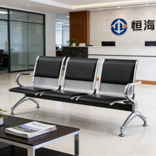 3 seater waiting bench Nairobi, office reception waiting bench Kenya, modern metal waiting bench Kenya, hospital reception seating bench Nairobi.