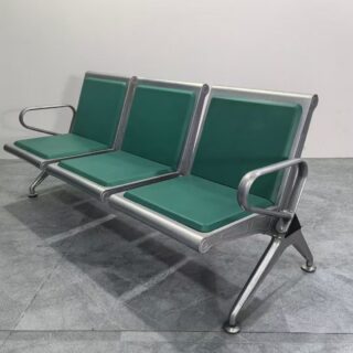 3 link padded waiting bench heavy gauge Kenya Three seater cushioned reception bench Nairobi Heavy duty padded waiting chair for hospital Office reception padded waiting seats Kenya 3 seater metal waiting bench with cushions price in Kenya