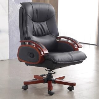 Front view of director’s executive seat with ergonomic high backrest Side angle showing adjustable height and tilt features Close-up of premium cushioning and headrest Executive chair in modern office or boardroom setup Luxury ergonomic director’s seat with leather finish