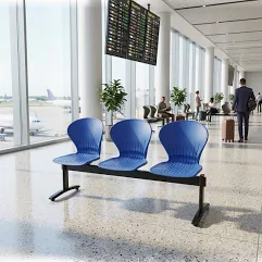 3-link plastic waiting bench Nairobi, 3-seater reception bench Kenya, office waiting lounge plastic seats Nairobi, durable plastic waiting bench Kenya.
