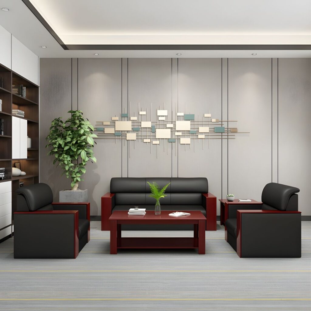 Modern reception sofa for office waiting areas