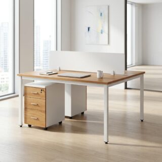 2 person office workstation with modern design