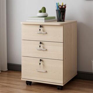 Durable 3-drawer office storage unit