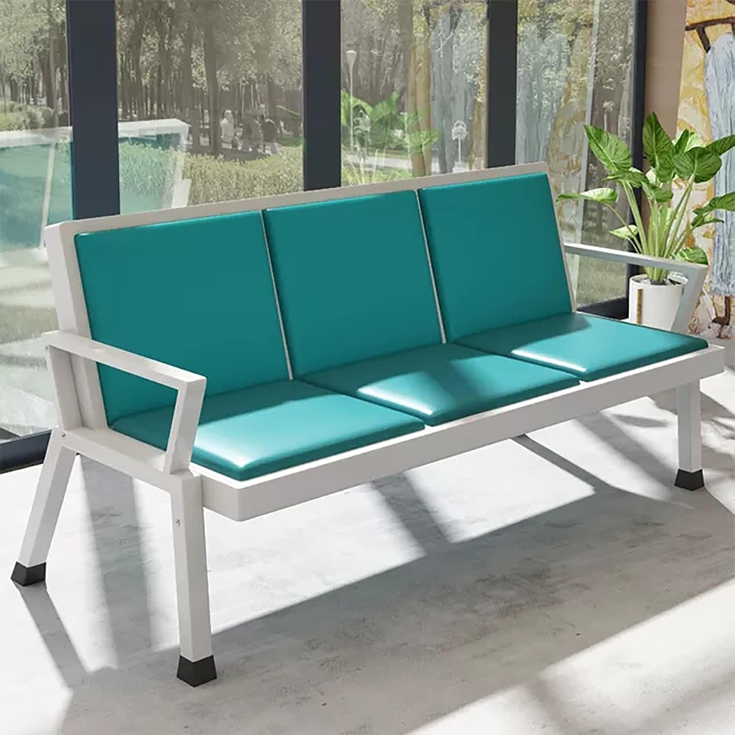 Heavy-duty 3-seater waiting bench