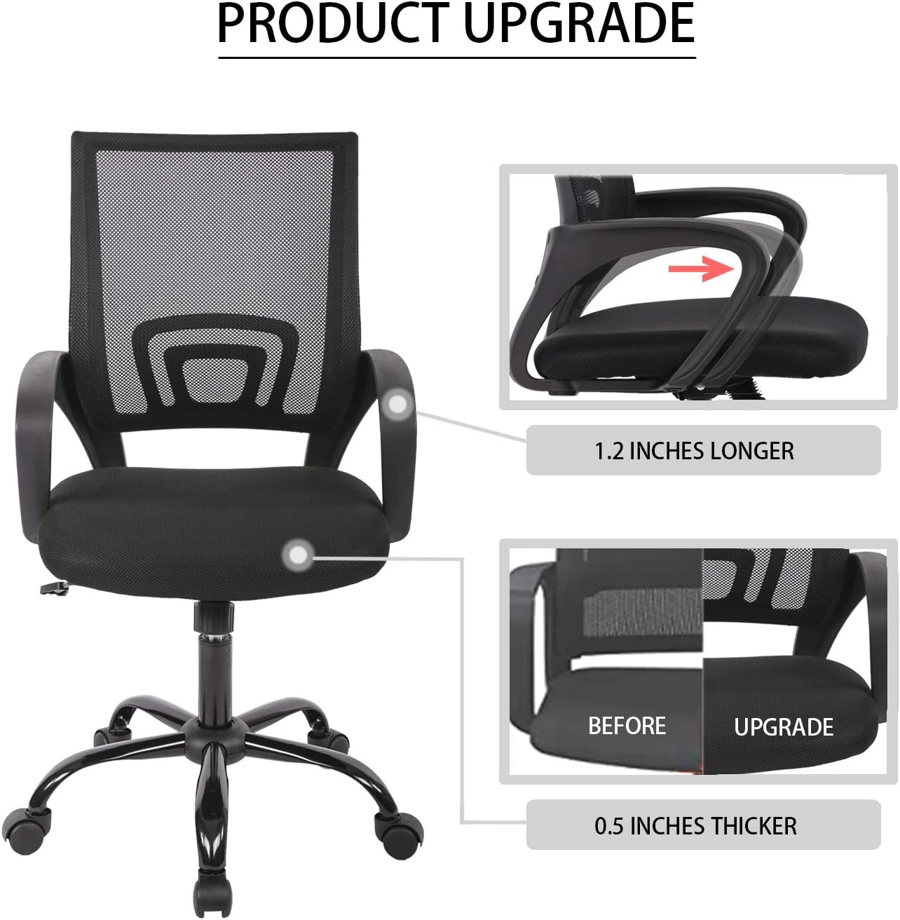 Ergonomic secretarial office seat