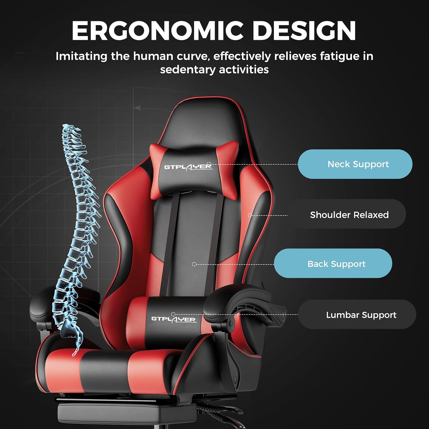 High-back eSports gaming chair