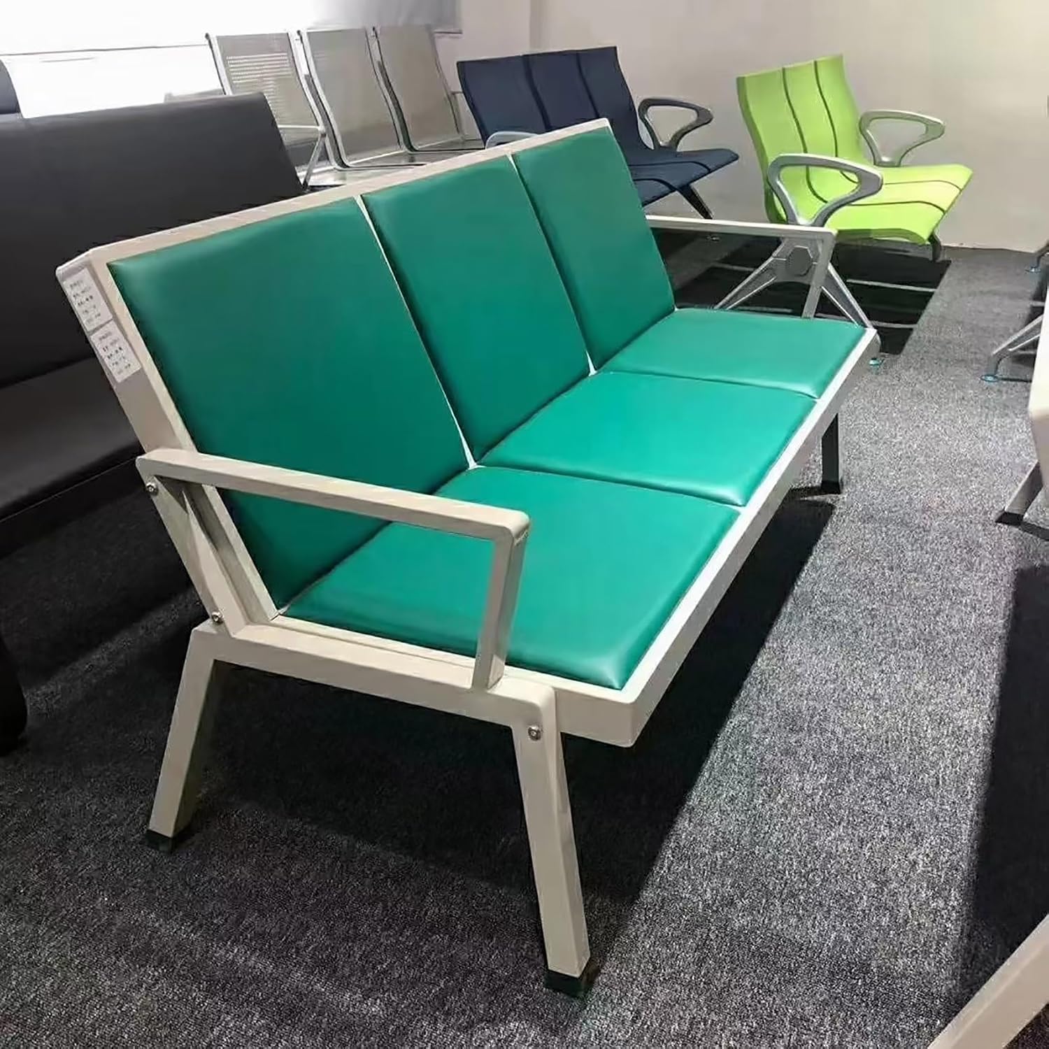 Heavy-duty 3-seater waiting bench