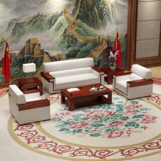 Spacious five-seater reception waiting sofa