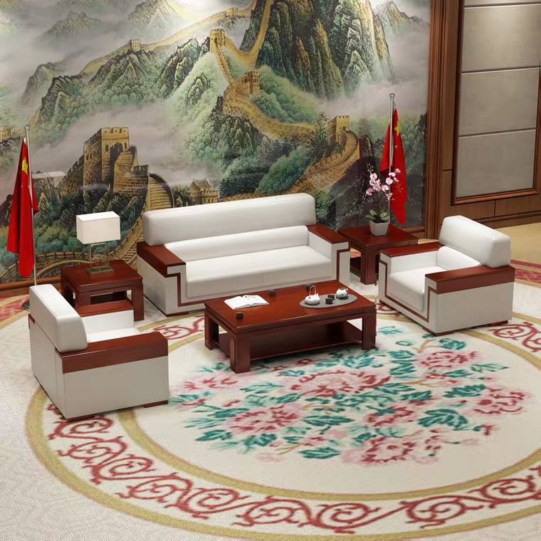 Spacious five-seater reception waiting sofa