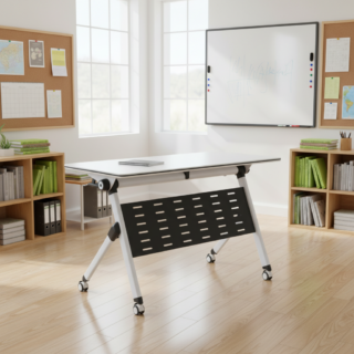 Flexible foldable movable office desk solution