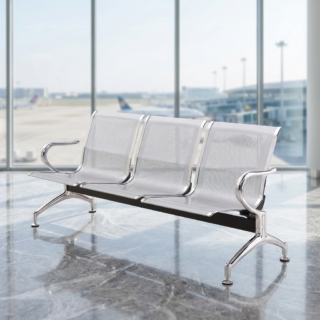 Metal 3 Seater Waiting Bench