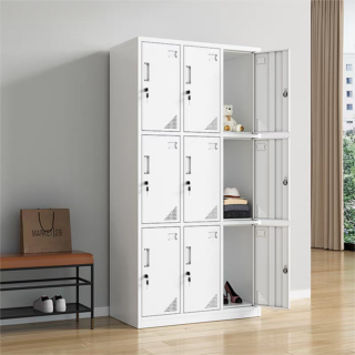 Multi-compartment nine locker filing cabinet