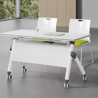 Space-saving foldable office table