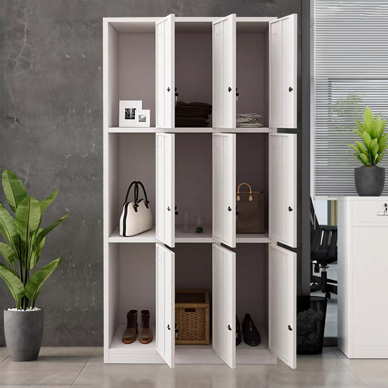 Durable 9-locker steel storage cabinet