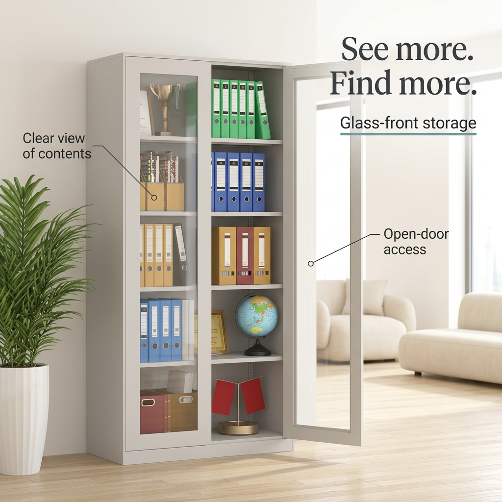 Full Glass Office Filing Cabinet Kenya