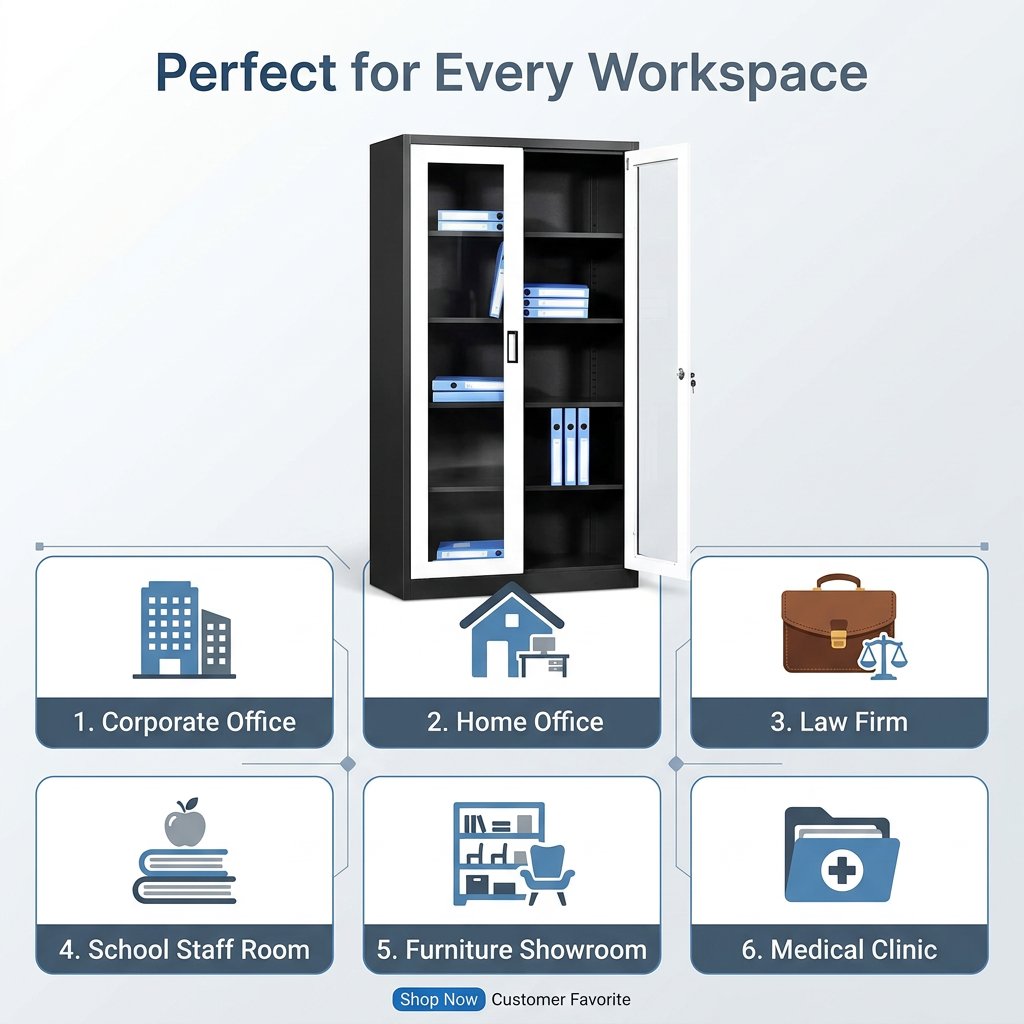 Full Glass Office Cabinet Kenya