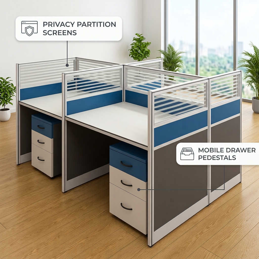 4-Way Office Workstation Nairobi Kenya