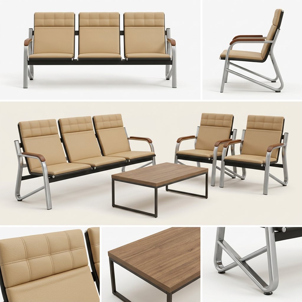 5-Seater Waiting Sofa Nairobi