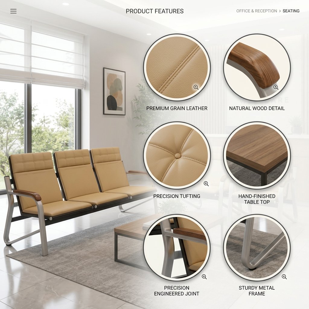 5-Seater Waiting Sofa Nairobi