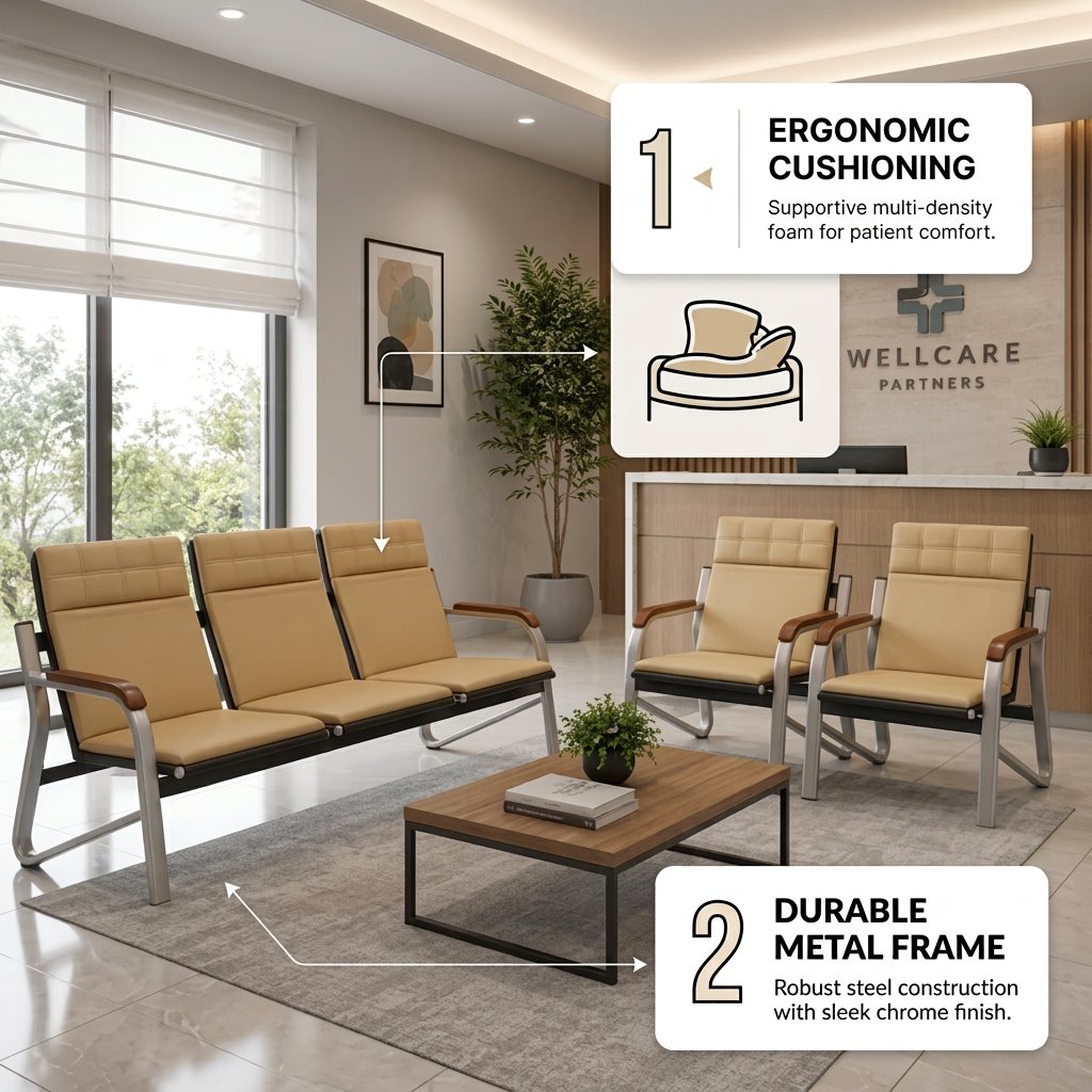 5-Seater Waiting Sofa Nairobi