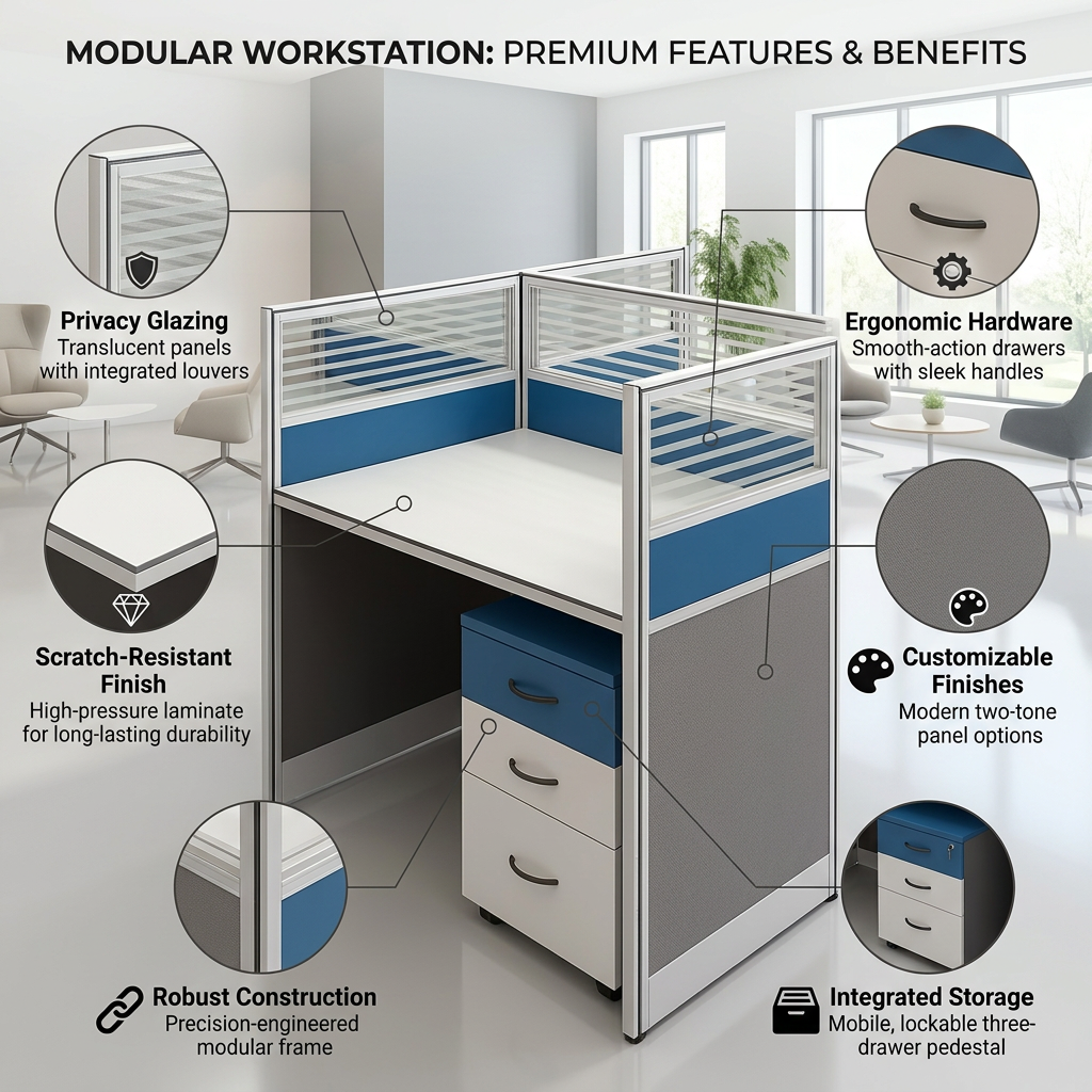 4-Way Office Workstation Nairobi Kenya