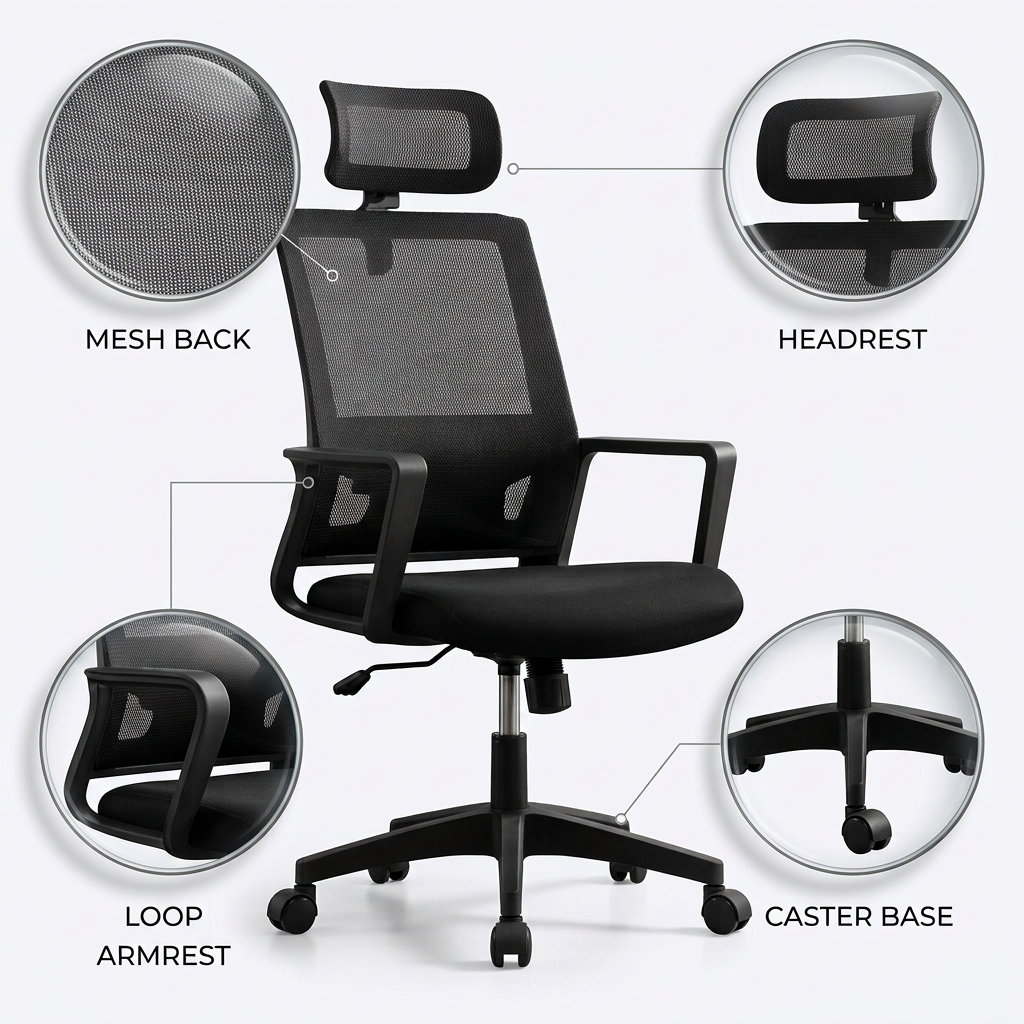 High Back Captain Mesh Seat Nairobi Kenya