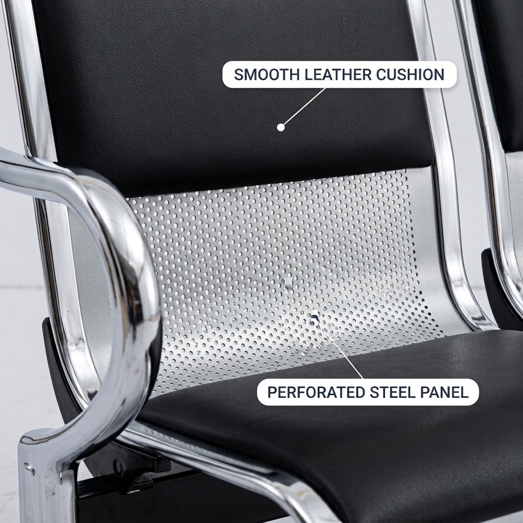 3-link padded waiting bench in Kenya