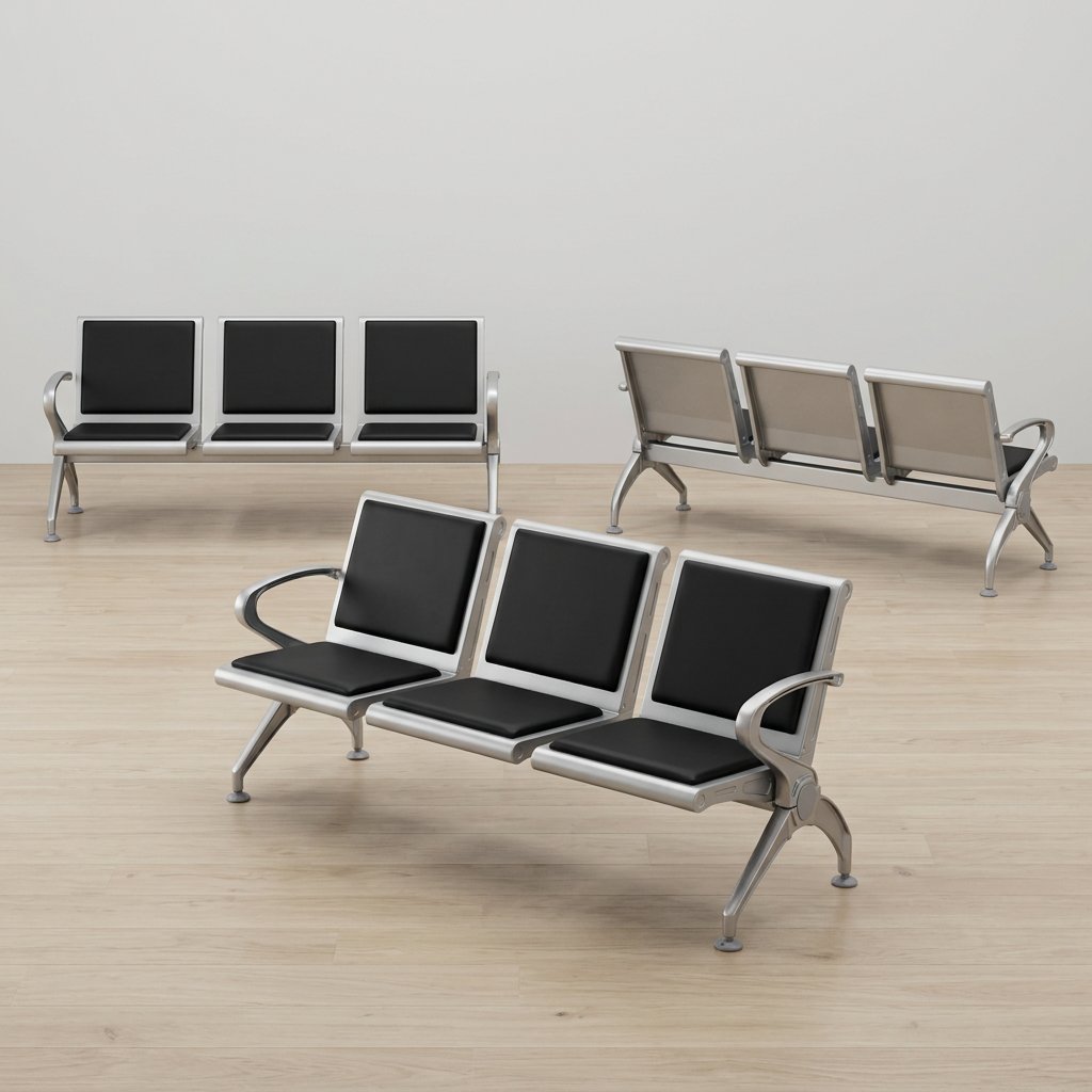 3-link heavy gauge waiting bench in Kenya